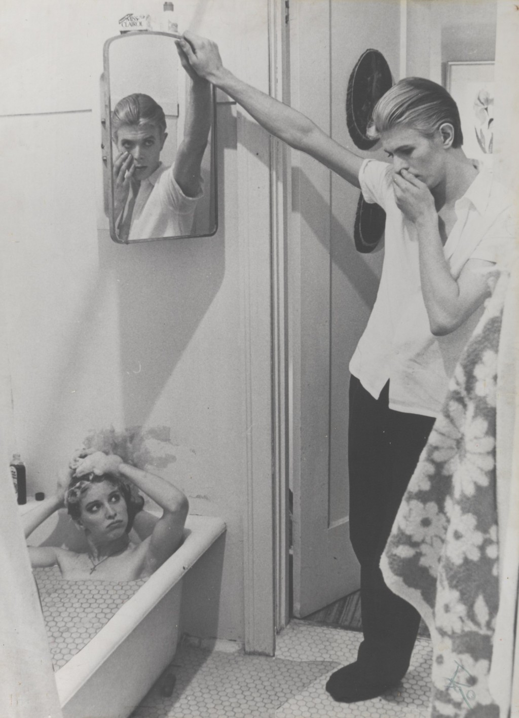 Photo-collage by David Bowie of manipulated film stills from The Man Who Fell to Earth, 1975-6. Film stills by David James. Courtesy of The David Bowie Archive. Film stills © STUDIOCANAL Films Ltd. Image © Victoria and Albert Museum